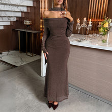 Load image into Gallery viewer, Women Clothing Autumn Elegant Tube Top Long Sleeve Narrow Dress