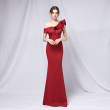 Load image into Gallery viewer, off-Shoulder Banquet Evening Dress Maxi Party Long Elegant Slim Sexy Fishtail Dress Formal Gown