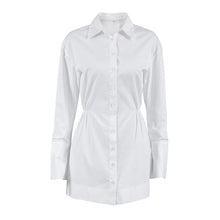 Load image into Gallery viewer, Polo Collar Shirt Dress Fall Winter A Swing for Women