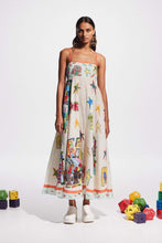 Load image into Gallery viewer, Dress Women Clothing Spaghetti Strap Floral Print Linen 9 Color Large Swing Dress