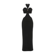 Load image into Gallery viewer, Autumn Women Clothing Sexy Tube Top Halter Lace up Backless Slit Dress