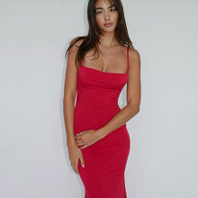 Load image into Gallery viewer, Spring Summer Women Clothing Sexy Slim Fit Backless Strap Solid Color Dress for Women