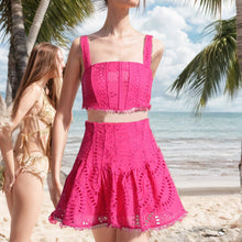 Load image into Gallery viewer, Summer Sexy Sexy Tassel Strap Top High Waist Skirt Two Piece Set