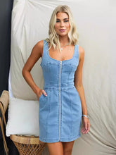 Load image into Gallery viewer, Spring Summer Casual Slim Denim Sleeveless Dress Women Clothing