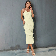 Load image into Gallery viewer, Summer Women Sexy Dress Semi Transparent Stitching Sleeveless Backless Halter Dress