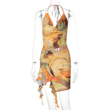 Load image into Gallery viewer, Women Clothing Summer Printing Sexy Backless Lace up Dress