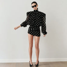 Load image into Gallery viewer, Women Clothing Polka Dot Design Turtleneck Backless Hip Wrapped Short Dress