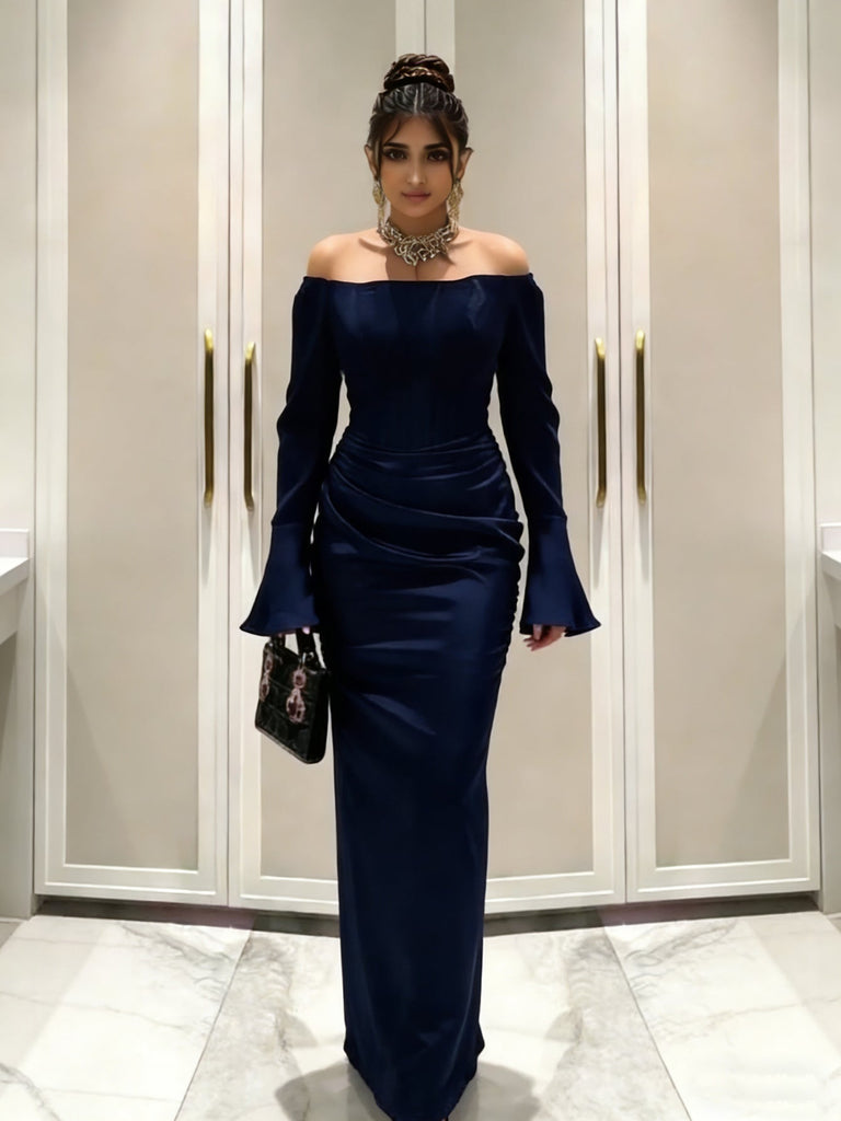 Women Clothing Tube Top Wedding Dress Toast Clothing Light Luxury Engagement Wedding Dinner after Slit Hemline at Hem