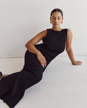 Load image into Gallery viewer, Covering Yarn Slimming Sleeveless Knitted Maxi Dress Casual Waist Tight Messy Sunken Stripe Maxi Dress Women