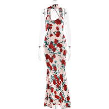Load image into Gallery viewer, Spring Summer Sexy Dress Strap Backless Deep V Plunge Printed Sexy Slim Dress