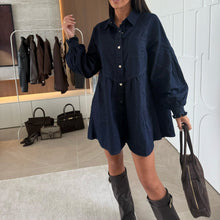 Load image into Gallery viewer, Women Clothing Casual Shirt Button Long Sleeve Denim Dress