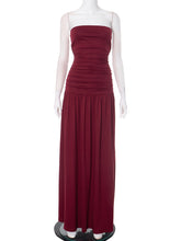 Load image into Gallery viewer, Women Clothing Solid Color Sleeveless Backless Slim Fit Pleated Tube Top Maxi Dress