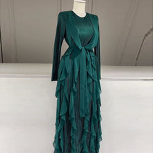 Load image into Gallery viewer, Ruffled Pleated Dress Elegant Women Ribbon Dress