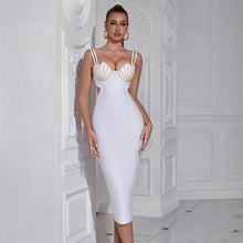 Load image into Gallery viewer, Women Clothing Sexy Tight Cami Dress Bandage Dress Beaded Heavy Industry Evening Dress