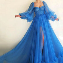 Load image into Gallery viewer, Summer Women Clothing Graceful Fashionable Dress Mesh Split Expansion Dress Wedding Evening Dress