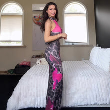 Load image into Gallery viewer, Summer Women Clothing Sexy Leopard Print round Neck Backless Slim Fit Sheath Dress