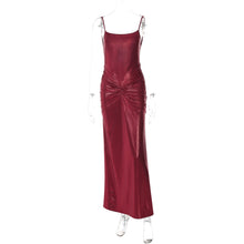 Load image into Gallery viewer, Summer Women Clothing Sexy Backless Bronzing Pleated Slim Fit Camisole Dress