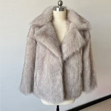Load image into Gallery viewer, Thickened Autumn Winter Fur Coat Fluffy Dyed Tip Fox Fur Fur Coat Women Loose Leather Fur Coat