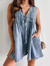 Load image into Gallery viewer, Summer Street Hipster Denim Jumpsuit Sleeveless Short Sleeve Shorts