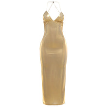 Load image into Gallery viewer, Autumn Winter Women Clothing Trend Sexy Halter V neck Slim Butterfly Dress for Women