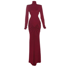 Load image into Gallery viewer, Summer Women Clothing High Collar Slim Sexy Backless Solid Color Maxi Dress