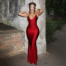 Load image into Gallery viewer, Fall Women Clothing Sexy Sexy Strap Backless Slim Fit Figure Flattering Dress