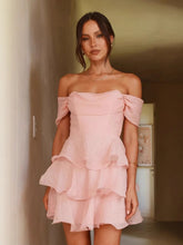 Load image into Gallery viewer, Summer Sexy Tube Top Backless Solid Color Tiered Dress