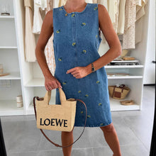 Load image into Gallery viewer, Casual Floral Loose Denim Sleeveless Vest Dress