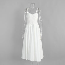Load image into Gallery viewer, Cotton Sling Balloon Dress Summer Tight Waist Bubble Swing Dress Pure Cotton Dress Women