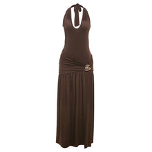 Load image into Gallery viewer, Women Clothing Summer Sexy Halter Strap Backless Slim Fit Fold Split Dress