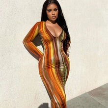 Load image into Gallery viewer, Women Clothing Spring Summer Colorful Tie Dye off Shoulder Tube Top Dress