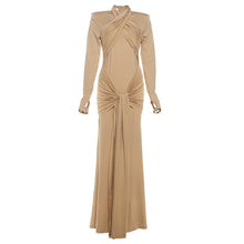 Load image into Gallery viewer, Autumn Sexy Slim Fit Streamer Long Sleeve Dress Solid Color Hip Dress Women Clothing