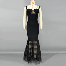 Load image into Gallery viewer, Elegant Fishtail Dress Sexy Mesh Stitching Sling Bandage One Piece Dress Party Evening Dress