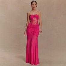 Load image into Gallery viewer, Summer Sleeveless Tube Top Dress Sexy Pleated Hollow Out Cutout Slim Dress for Women