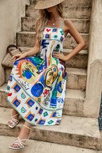 Load image into Gallery viewer, Sexy Women Clothing Sling Graffiti Printing Sleeveless Swing Dress Amplified craft