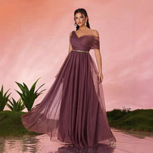 Load image into Gallery viewer, Evening Dress Slim Fit Maxi Dress Slimming Shoulder Hollow Out Cutout Annual Meeting Host Formal Dress