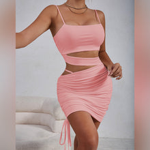 Load image into Gallery viewer, Summer Women Clothes Sexy Hollow Out Cutout out Camisole Pleated Dress