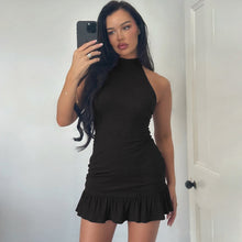 Load image into Gallery viewer, Summer Women Clothing Sexy Halter Solid Color Backless Slim Fit Sheath Dress