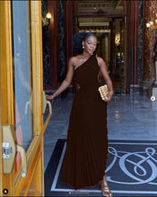 Load image into Gallery viewer, Popular Slim One Shoulder Cutout Pleated Dress