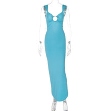Load image into Gallery viewer, Women Clothing Spring Summer Sexy V-neck Backless Split Slim Dress