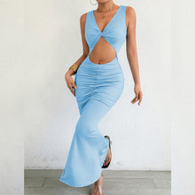 Load image into Gallery viewer, Autumn Winter Women Maxi Dress Slim Fishtail Sheath Sexy Dress