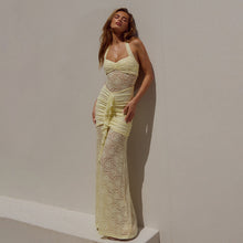 Load image into Gallery viewer, Summer Elegant Halter Lace Maxi Dress Sexy Sleeveless Backless Slim Fit Dress Women