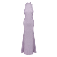 Load image into Gallery viewer, Women Clothing Sleeveless Tight Floral Dress round Neck Solid Color Beach Dress