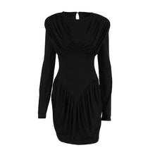 Load image into Gallery viewer, Niche Black Elegant Dress Slim Waist Spring Women Clothing