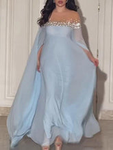 Load image into Gallery viewer, Spring Summer Middle East Sexy High Waist Rhinestone Pearl Chiffon Cocktail Evening Dress