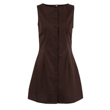 Load image into Gallery viewer, Autumn Cotton Sleeveless Vest Dress High Grade Elegant Slim Fit A line Dress