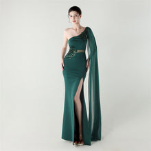 Load image into Gallery viewer, Tulle Shawl Three Dimensional Bead Tube Embroidery Craft One Shoulder Slim Slimming Social Celebration