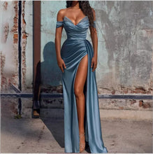 Load image into Gallery viewer, Women Clothing Trailing Sexy Rhinestone Tube Top High Split Cocktail Evening Dress Dress