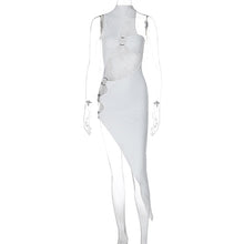 Load image into Gallery viewer, Women Clothing Summer Autumn Sexy Sleeveless Hollow Out Cutout Split Irregular Asymmetric Dress Sexy