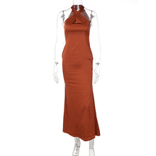 Load image into Gallery viewer, Sexy Solid Color Slim Sleeveless Backless Dress Women